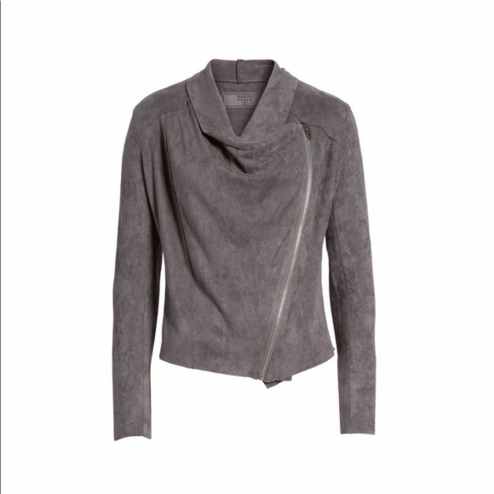 Blank NYC Gray Faux Suade Jacket Size S NWT
